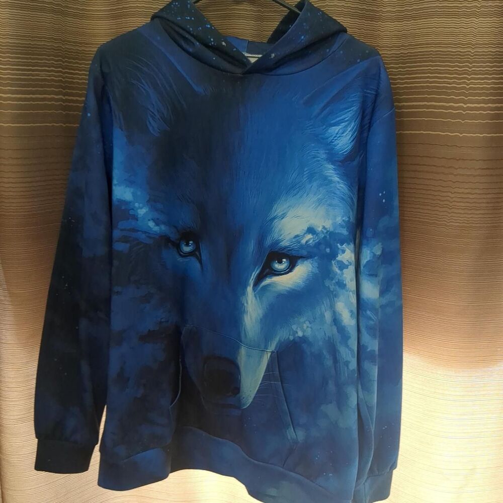 Non Women's Blue and Navy Hoodie